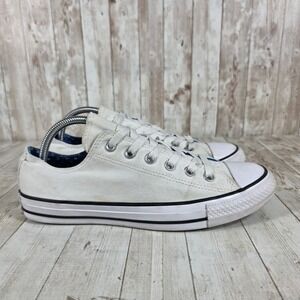 Converse‎ Chuck Taylor All Star Low Top White Canvas Shoes Women's Size 10
